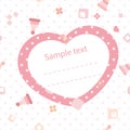 Vector baby card with heart Royalty Free Stock Photo