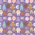 Vector baby clothes seamless pattern background Royalty Free Stock Photo