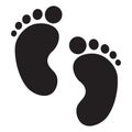 Vector of baby foot Icon flat style isolated Royalty Free Stock Photo