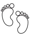 Vector of baby foot Icon flat style isolated Royalty Free Stock Photo