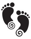 Vector of baby foot Icon flat style isolated Royalty Free Stock Photo