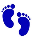 Vector of baby foot Icon flat style isolated Royalty Free Stock Photo