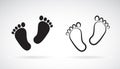 Vector of baby foot Icon flat style on white background. Foot logo or icon. Easy editable layered vector illustration Royalty Free Stock Photo