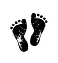 Vector baby footprints Royalty Free Stock Photo