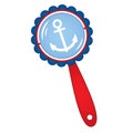Vector Baby Rattle in Nautical Style