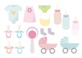 Vector baby things Royalty Free Stock Photo