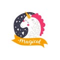 Vector baby unicorn Royalty Free Stock Photo