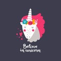 Vector baby unicorn Royalty Free Stock Photo