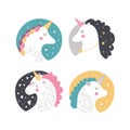 Vector baby unicorn Royalty Free Stock Photo