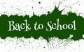 Vector Back to School Banner With Ink Green Blots Royalty Free Stock Photo