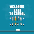 Vector Back to school Blue Background