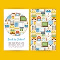 Vector Back to School Business Banners Set Template