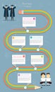 Vector back to school infographic timeline