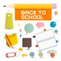 Vector Back to School Objects Royalty Free Stock Photo