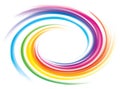 Vector backdrop of spiral rainbow spectrum