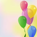 Vector Background with Balloons Holiday