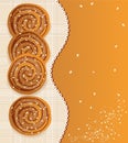 Vector background: biscuits with sesame