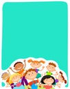 Vector background blank with kids summer camp