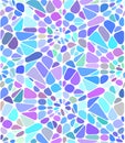 Vector background with a blue broken stained glass. Royalty Free Stock Photo