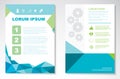 Vector Brochure Flyer design Layout template, size A4, Front page and back page, infographics. Easy to use and edit.