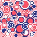 Vector background with circles and spirals. Royalty Free Stock Photo