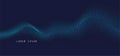 Vector background with color abstract wave dots