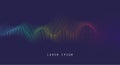 Vector background with color abstract wave dots