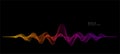 Vector background with color abstract wave dots