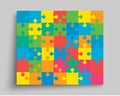 Vector background color piece puzzle frame jigsaw Royalty Free Stock Photo