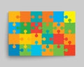 Vector background color piece puzzle frame jigsaw Royalty Free Stock Photo