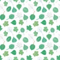 Vector background consisting of different leaves of a tree