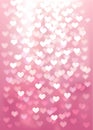 Vector background defocused light in heart shape