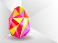 Vector background with Easter egg crystal.
