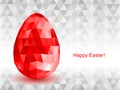 Vector background with Easter egg crystal. Royalty Free Stock Photo