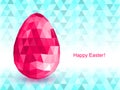 Vector background with Easter egg crystal. Royalty Free Stock Photo