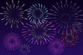 Vector background of firework circles. Explosion point pattern. Pyrotechnic cartoon firecracker. Stock Photo Royalty Free Stock Photo