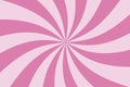 Vector background in the form of a pink spiral. Pink whirlwind. Pink candy pattern. Psychedelic drawing