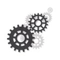 Gears, trundles and cogwheels, machine mechanism. Vector background Royalty Free Stock Photo