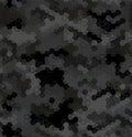 Vector background of grey dust digital hex camoflage pattern