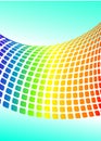 Vector background with halftone rainbow for your design