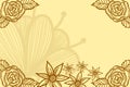 Floral Flat Background Vector Illustration Royalty Free Stock Photo