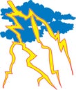 Lightning Bolts Storm Vector Background Royalty Free Stock Photo