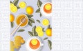 Tea and lemons. The concept of preventive measures against a pandemic and seasonal diseases, a pleasant