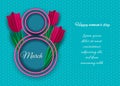 Vector background for international women`s day - 8th of march Royalty Free Stock Photo