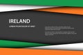 Vector background with Irish colors and free grey space for your text, Irish flag, Made in Ireland Royalty Free Stock Photo