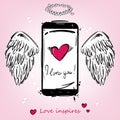 Vector background: Love inspires