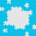 Vector background made pieces puzzle jigsaw, frame Royalty Free Stock Photo