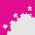 Vector background made pieces puzzle jigsaw, frame Royalty Free Stock Photo