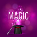 Vector background magic and sorcery, evil and good magic. Royalty Free Stock Photo