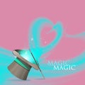 Vector background magic and sorcery, evil and good magic. Royalty Free Stock Photo